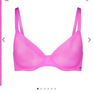 Skims No Show unlined Demi Bra 32DD pink